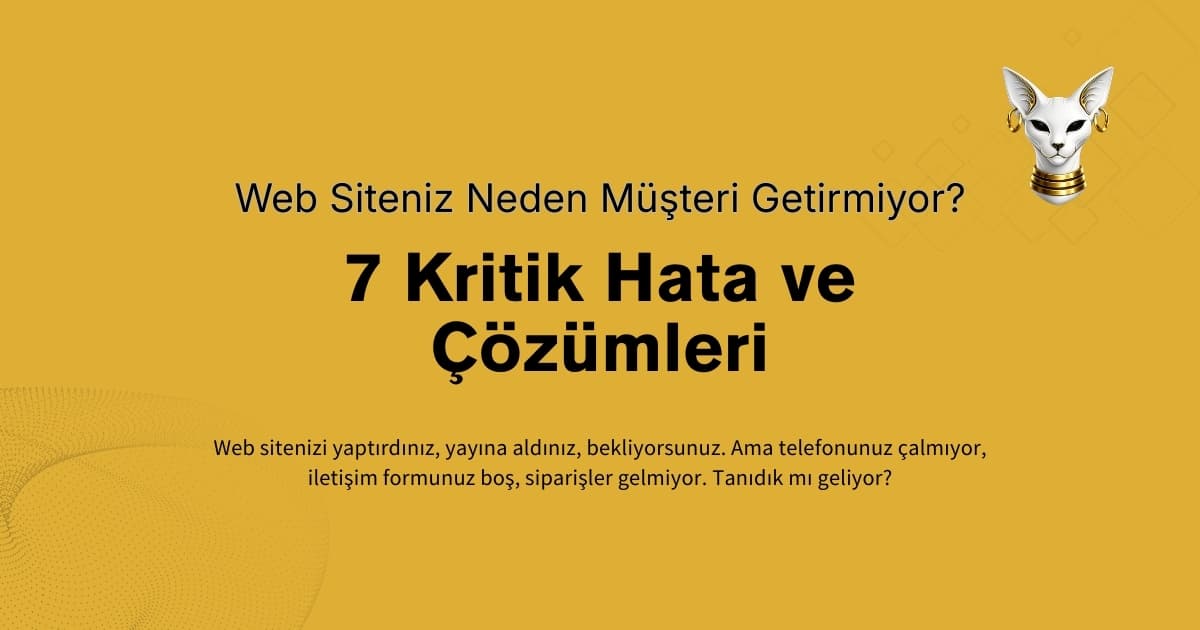 Web siteniz müşteri getirmiyor mu ? Hemen iletişime geçin.
